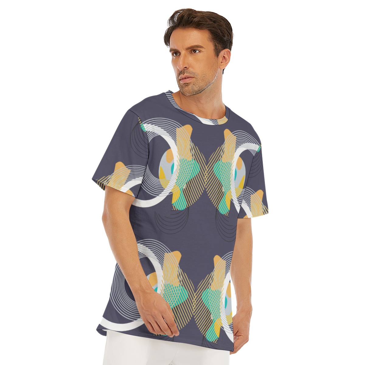 All-Over Print Men's O-Neck T-Shirt | 190GSM Cotton - Image 2