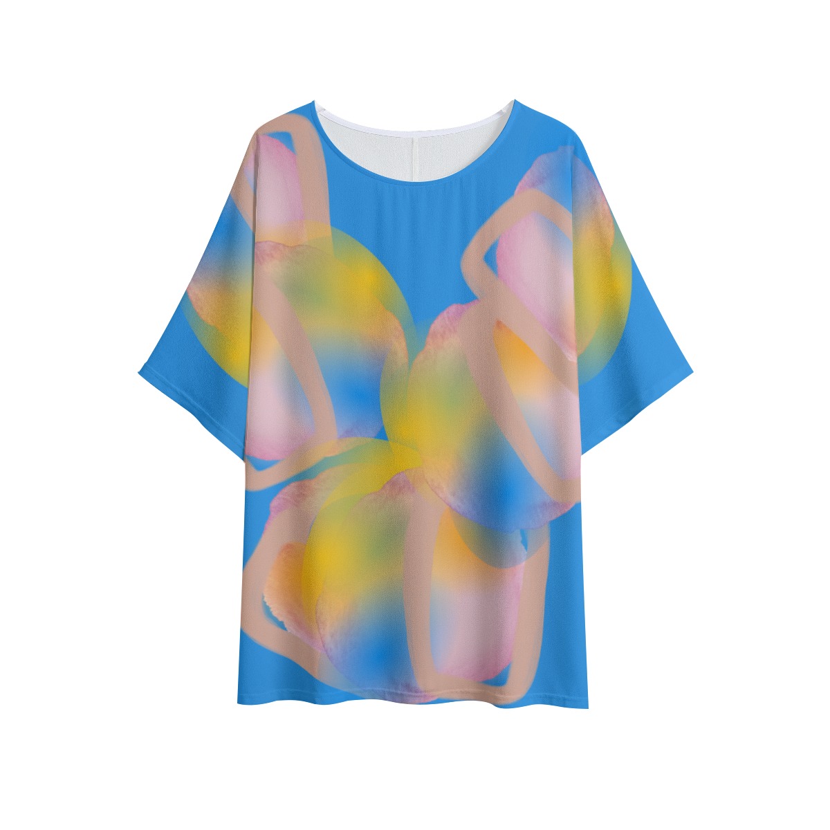 All-Over Print Women's T-shirt with Bat Sleeve - Image 2
