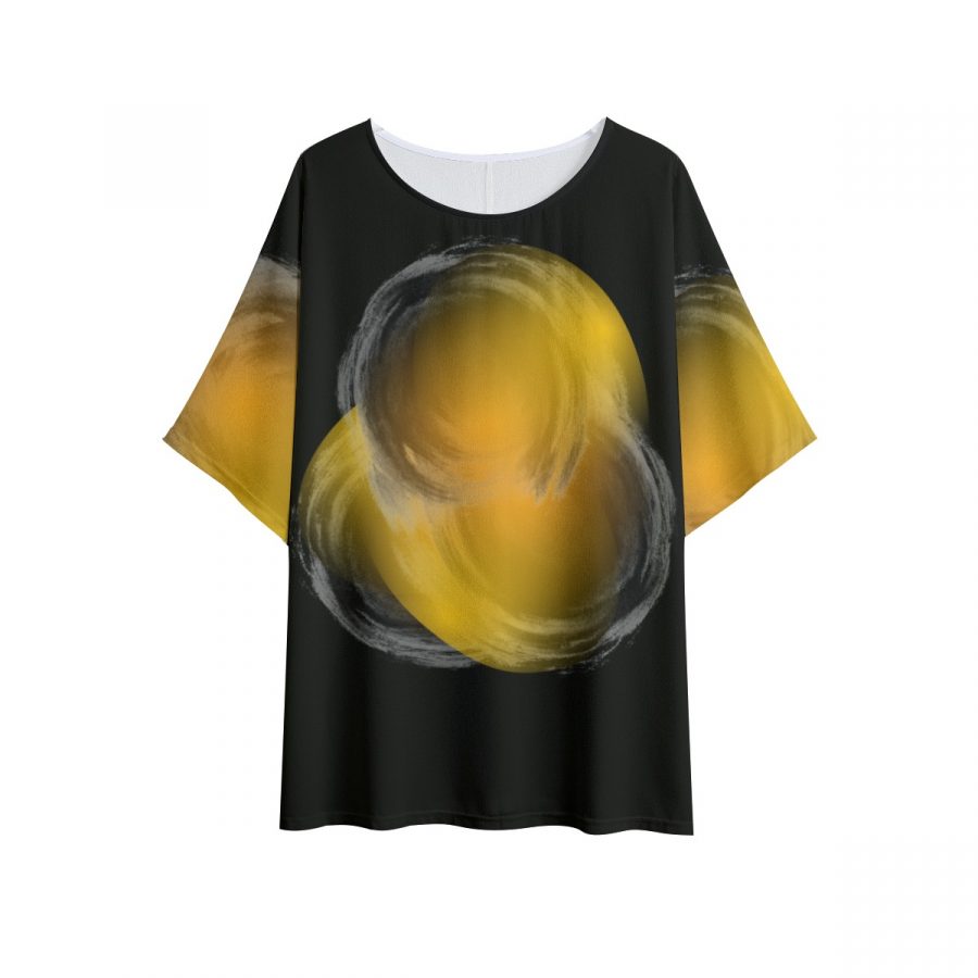 All-Over Print Women's T-shirt with Bat Sleeve - Image 2