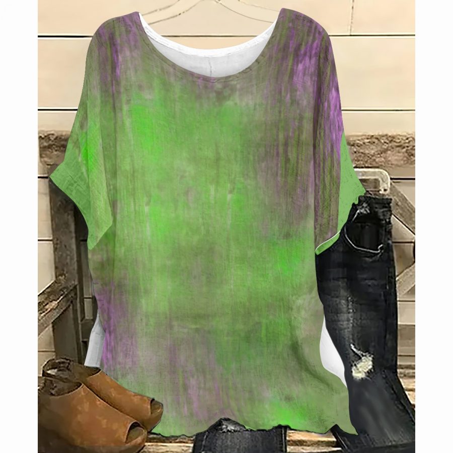 All-Over Print Women's T-shirt with Bat Sleeve