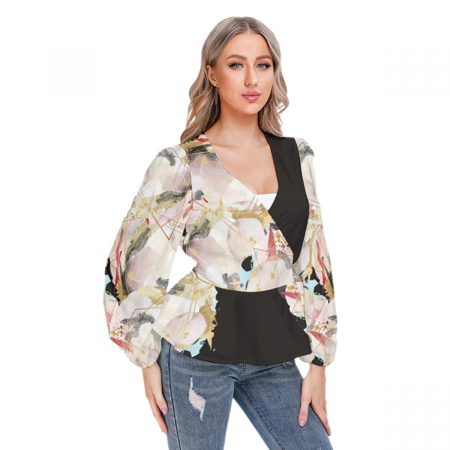 All-Over Print Women's Long Sleeve Shirt - Image 2