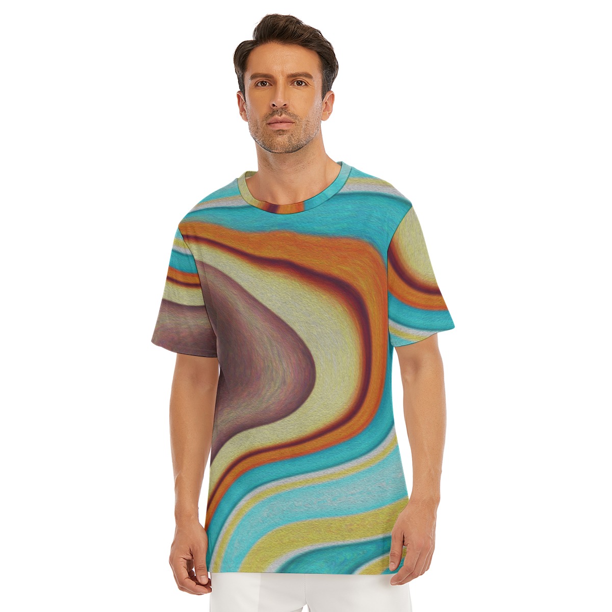 All-Over Print Men's O-Neck T-Shirt | 190GSM Cotton