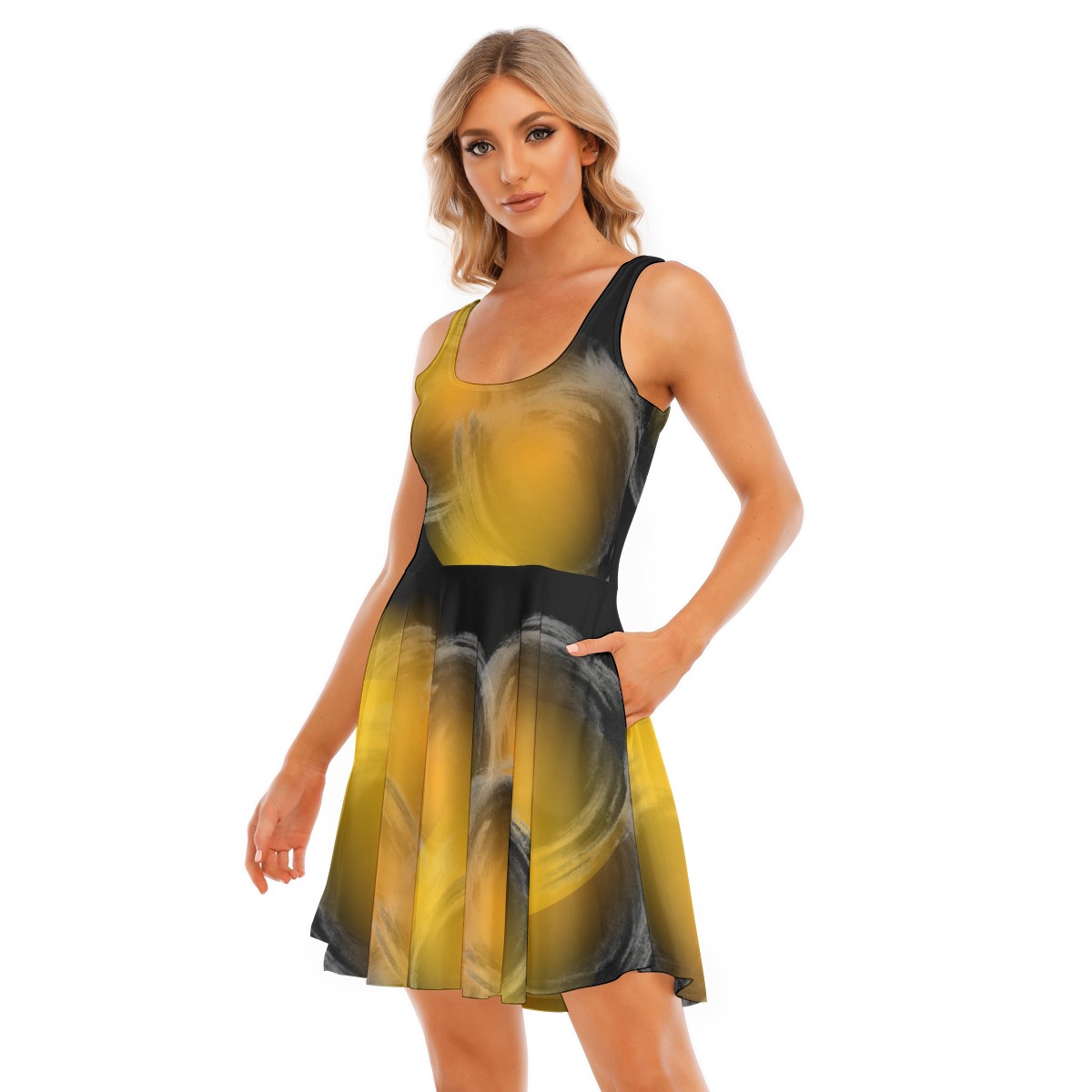 All-Over Print Women's Tank Vest Dress - Image 2