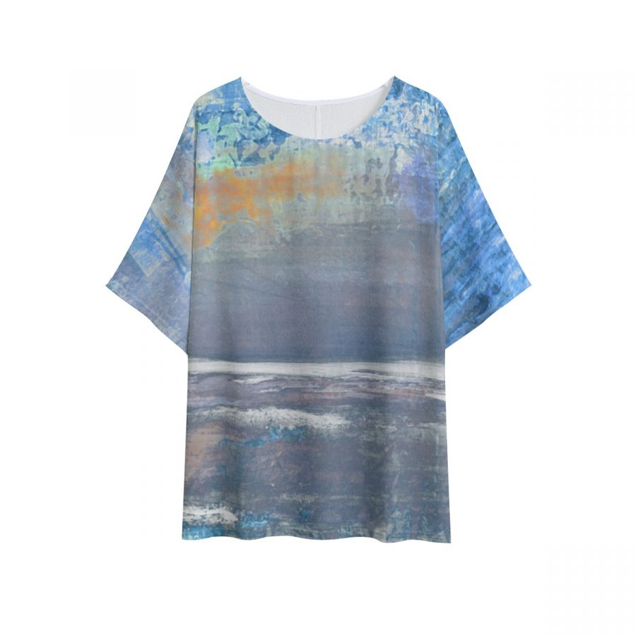 All-Over Print Women's T-shirt with Bat Sleeve - Image 2