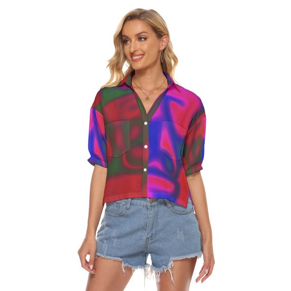All-Over Print Women's V-neck Shirts