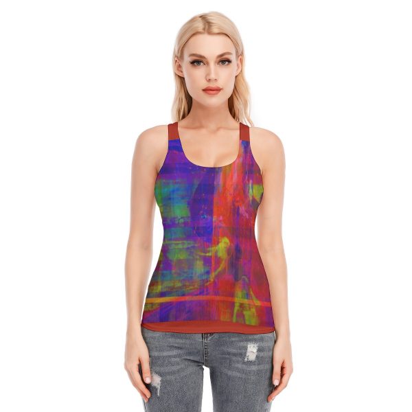 All-Over Print Women's Racer Vest | 190GSM Cotton