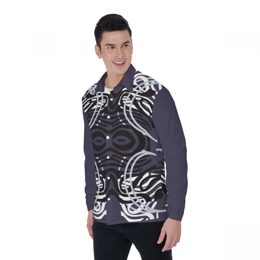 All-Over Print Men's Long Sleeve Shirt - Image 3