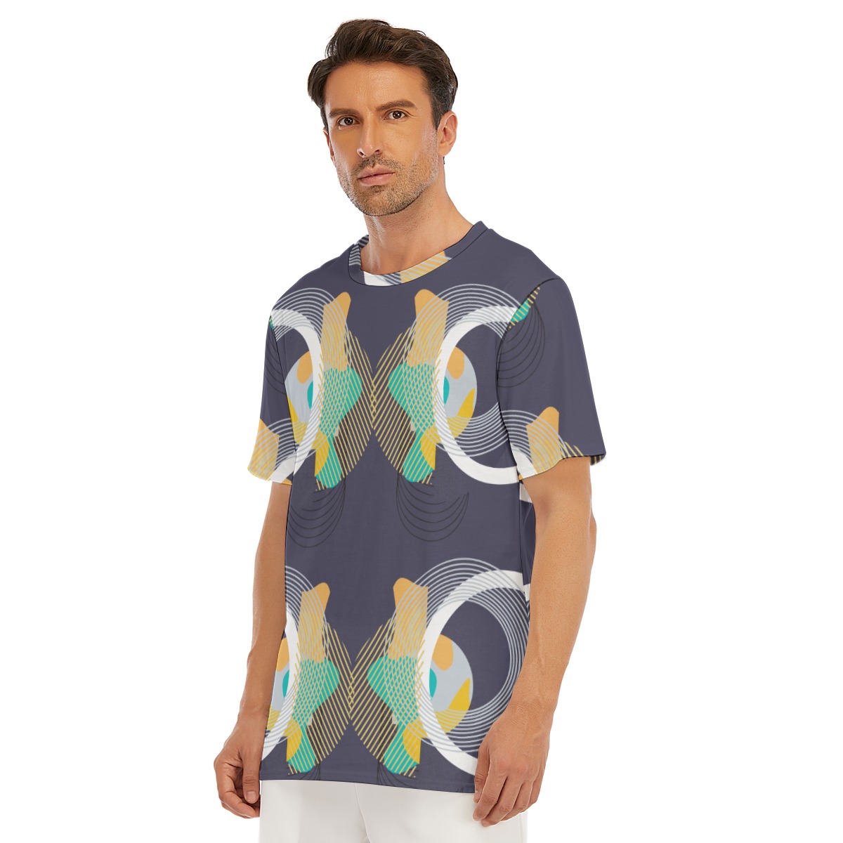 All-Over Print Men's O-Neck T-Shirt | 190GSM Cotton - Image 3