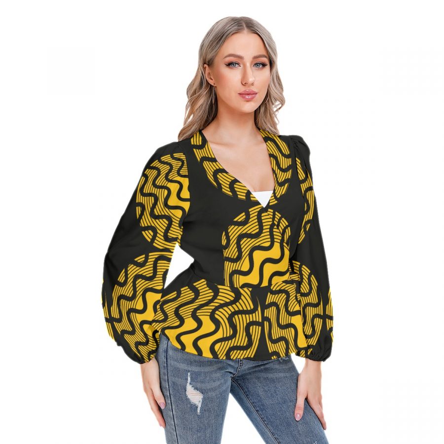 All-Over Print Women's Long Sleeve Shirt - Image 2