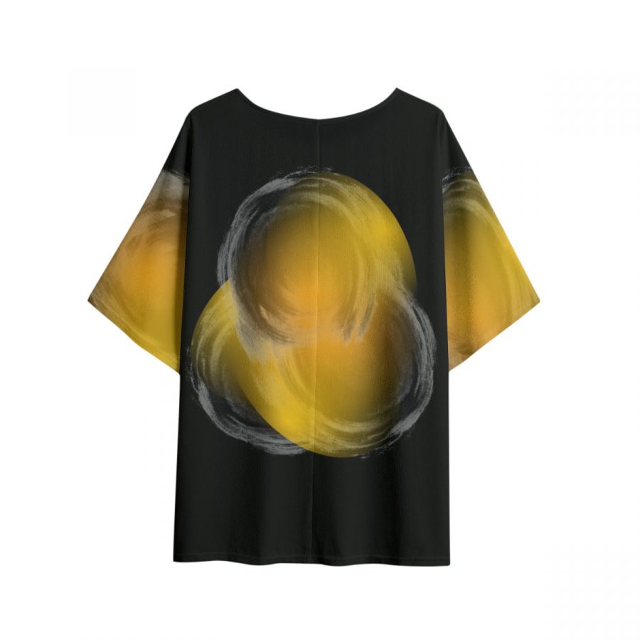 All-Over Print Women's T-shirt with Bat Sleeve - Image 3
