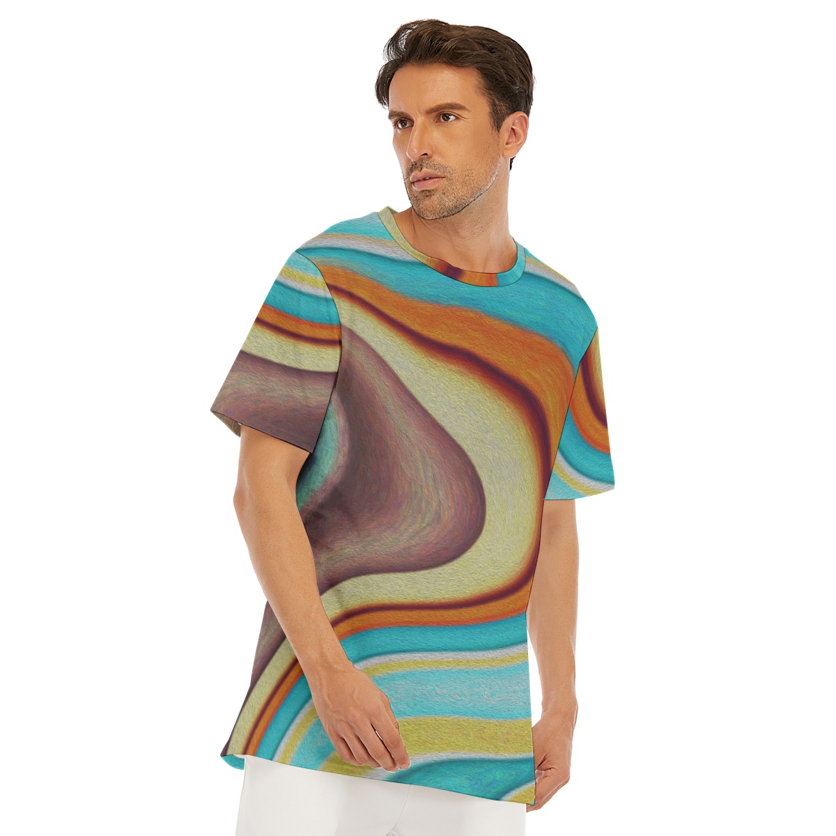 All-Over Print Men's O-Neck T-Shirt | 190GSM Cotton - Image 2
