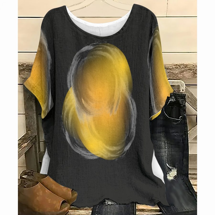 All-Over Print Women's T-shirt with Bat Sleeve