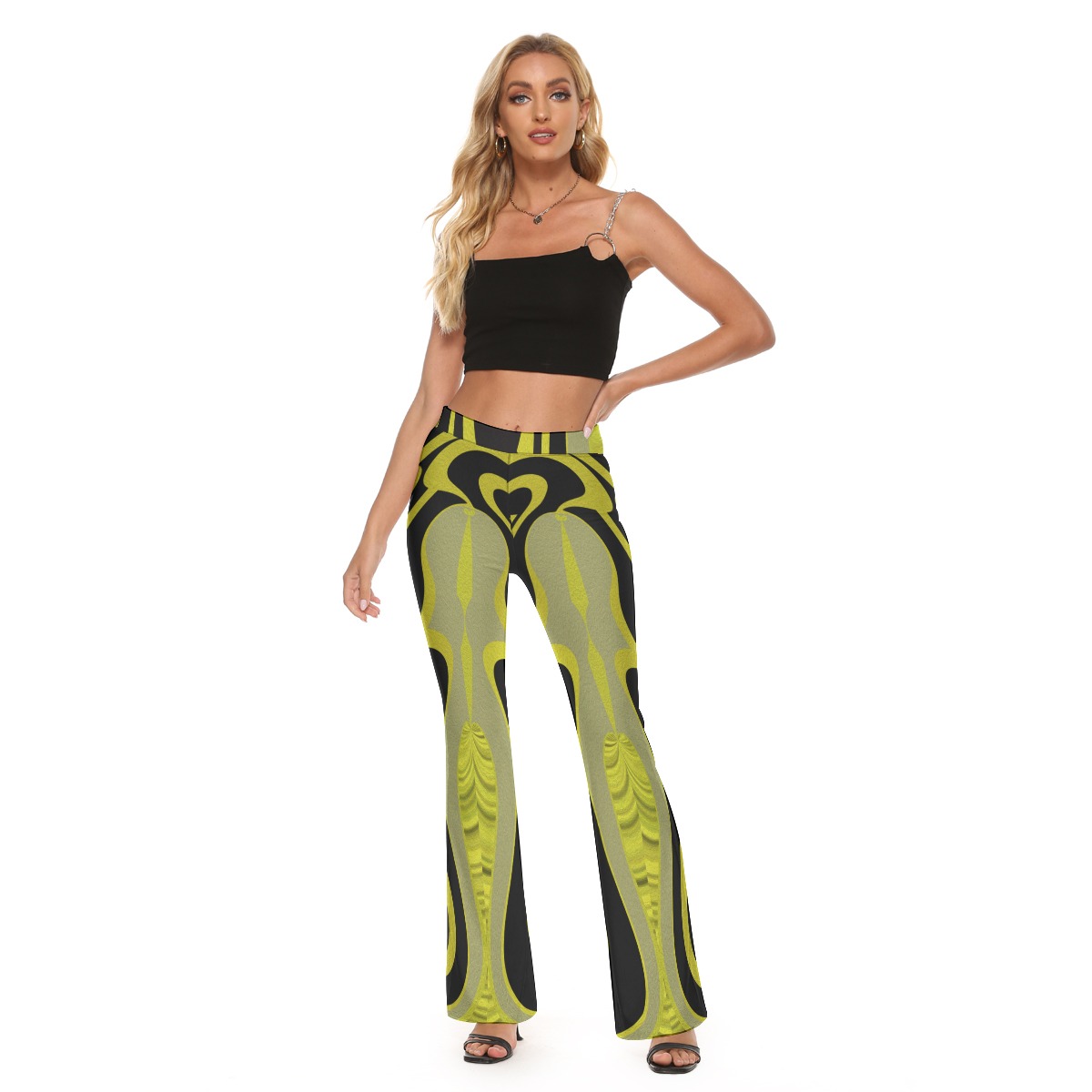 All-Over Print Women's Skinny Flare Pants