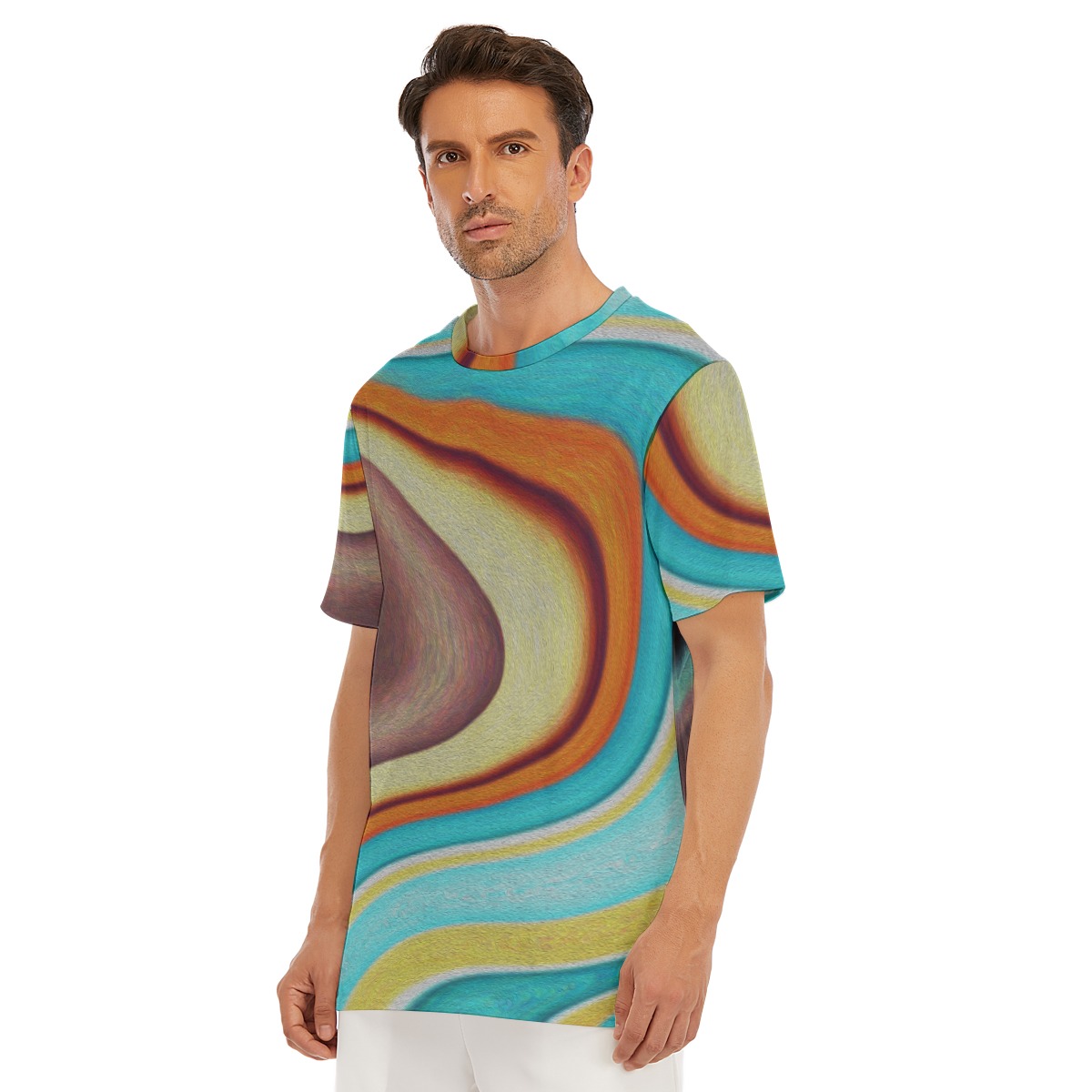 All-Over Print Men's O-Neck T-Shirt | 190GSM Cotton - Image 3