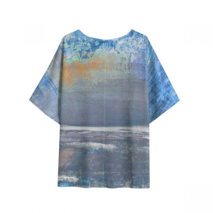 All-Over Print Women's T-shirt with Bat Sleeve - Image 3