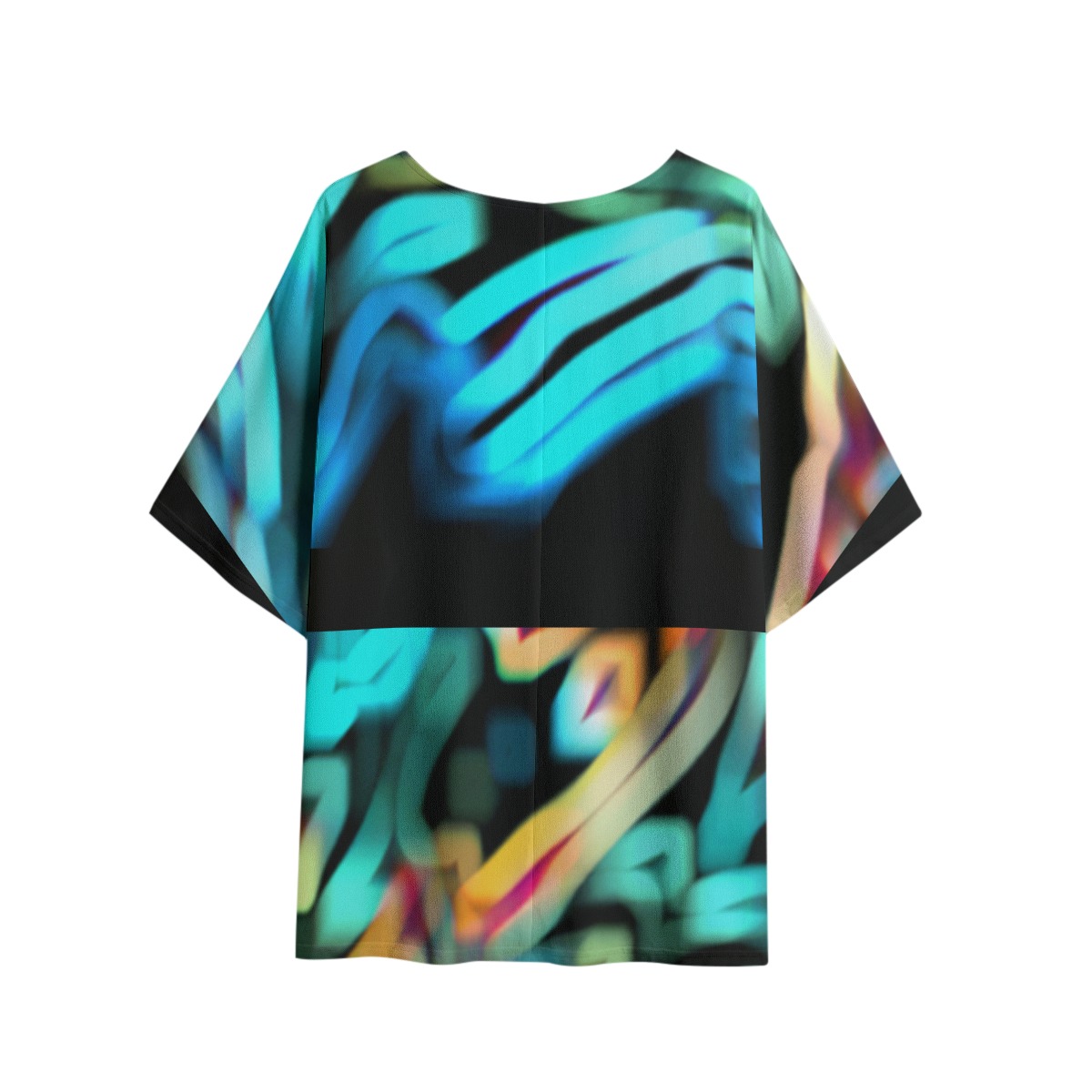 All-Over Print Women's T-shirt with Bat Sleeve - Image 3
