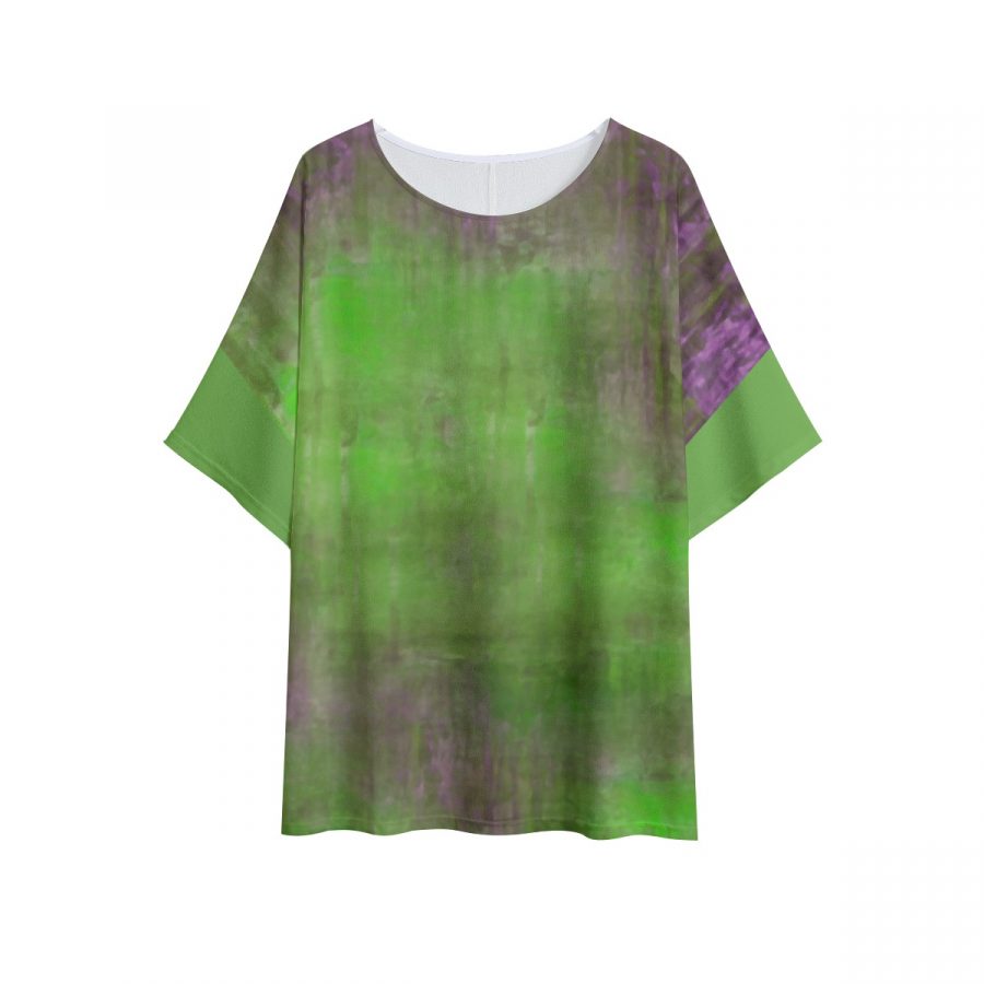 All-Over Print Women's T-shirt with Bat Sleeve - Image 2