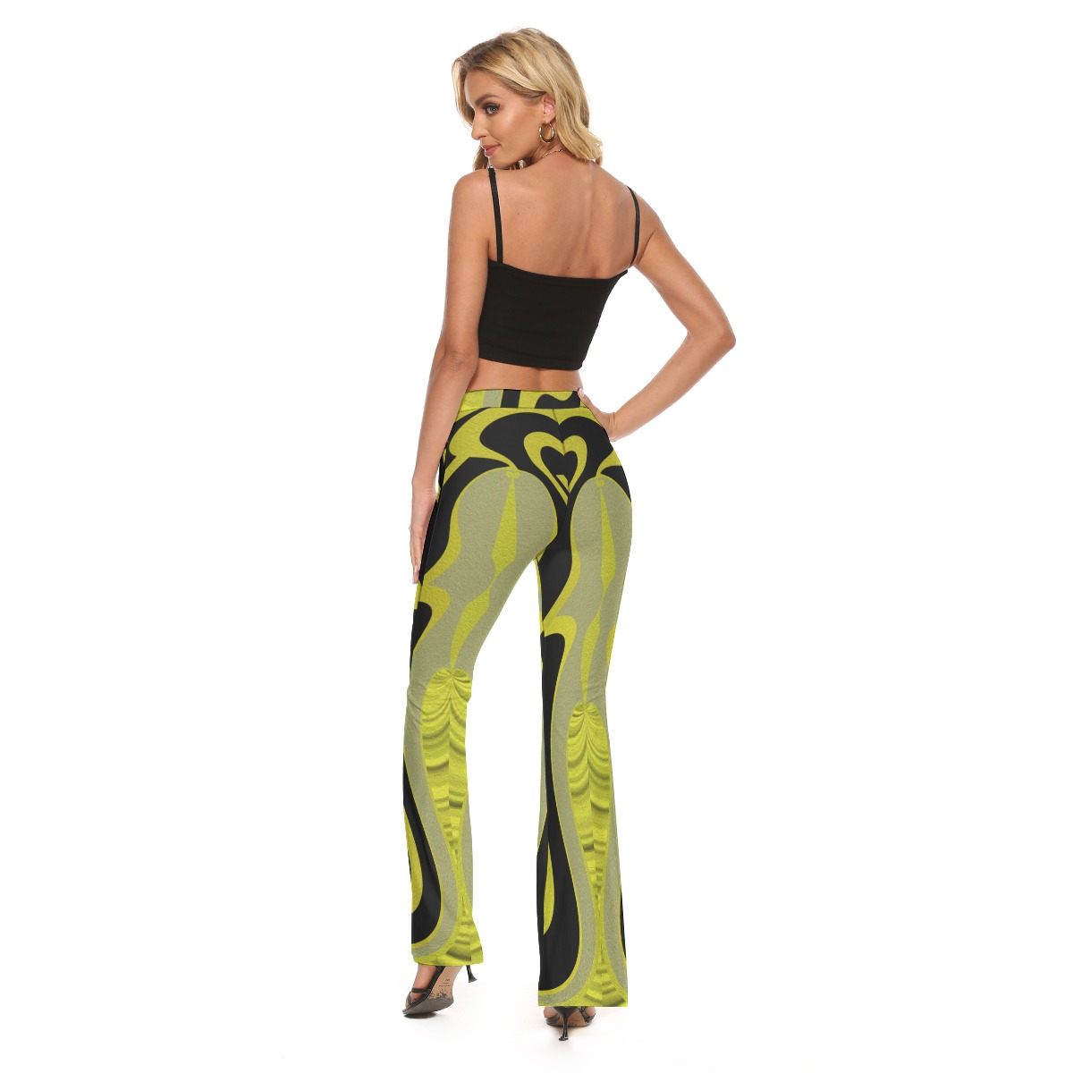 All-Over Print Women's Skinny Flare Pants - Image 4