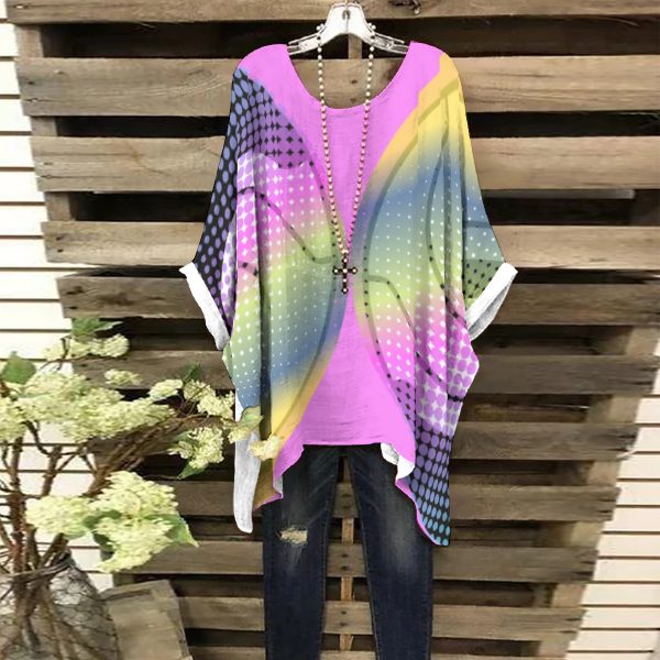 All-Over Print Women's Bat Sleeve Shirt
