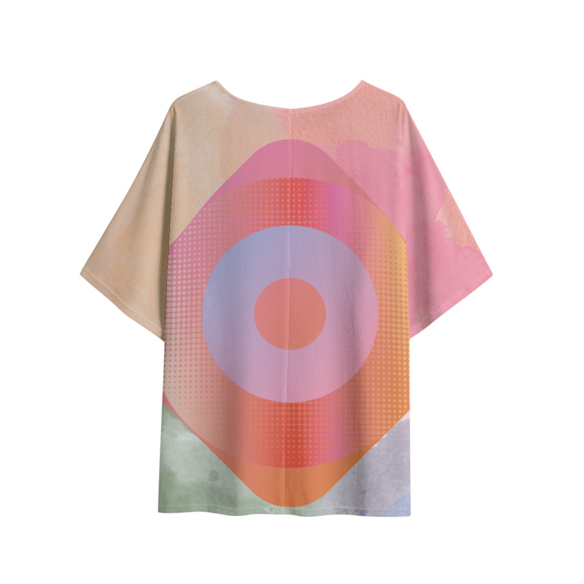 All-Over Print Women's T-shirt with Bat Sleeve - Image 3