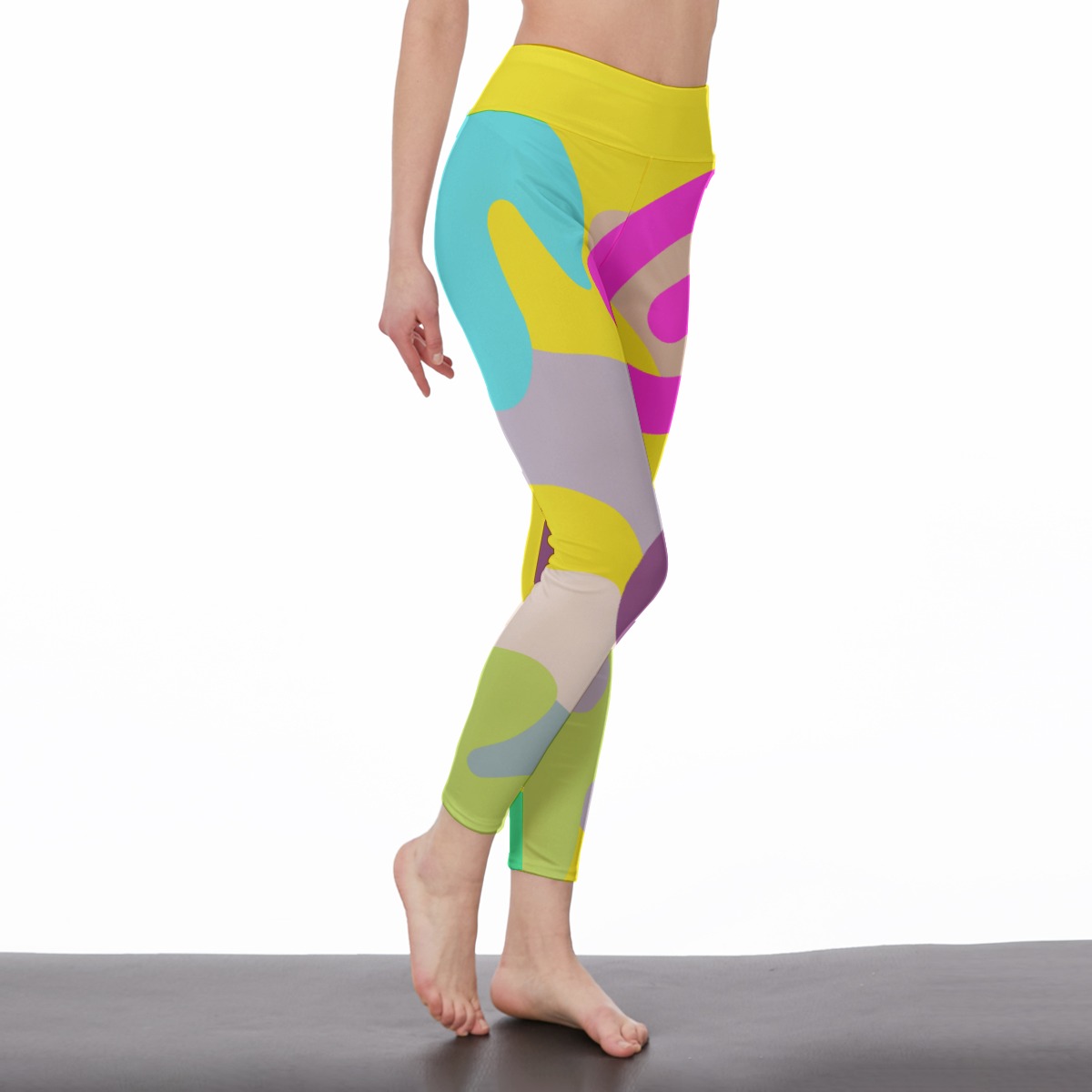 All-Over Print Women's High Waist Leggings | Side Stitch Closure - Image 2