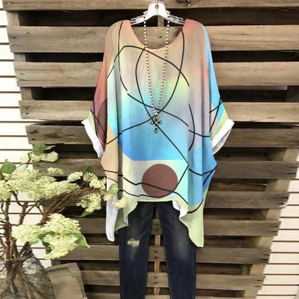 All-Over Print Women's Bat Sleeve Shirt