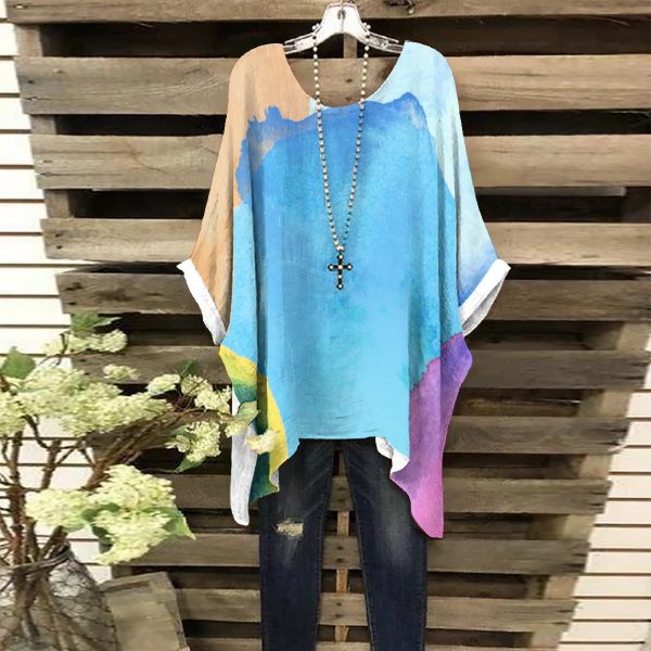 All-Over Print Women's Bat Sleeve Shirt