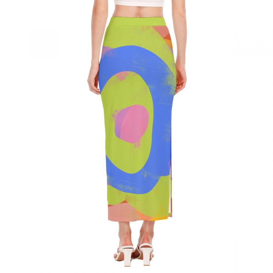 All-Over Print Women's Side Slit Skirt - Image 4