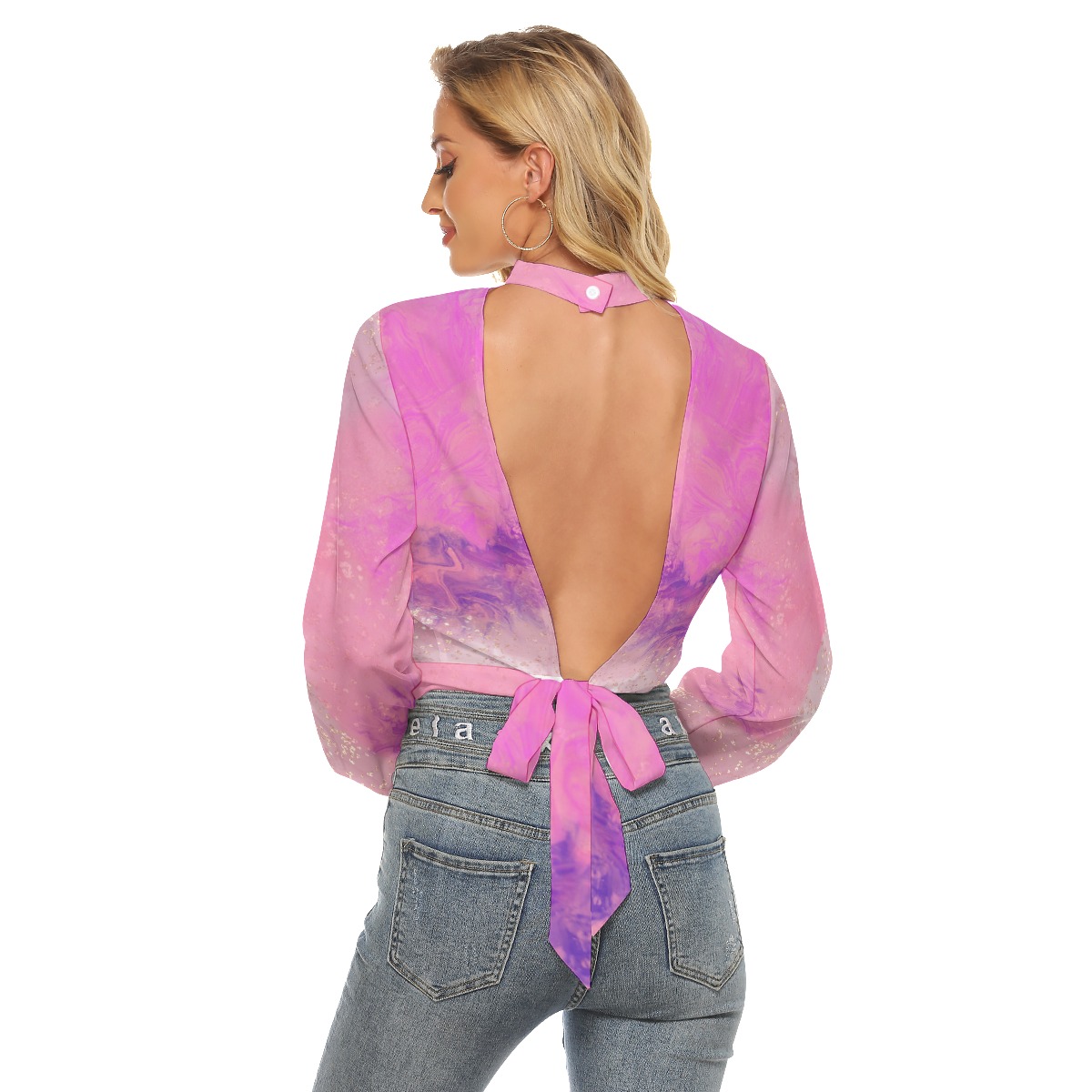 All-Over Print Women's Halter T-shirt - Image 4