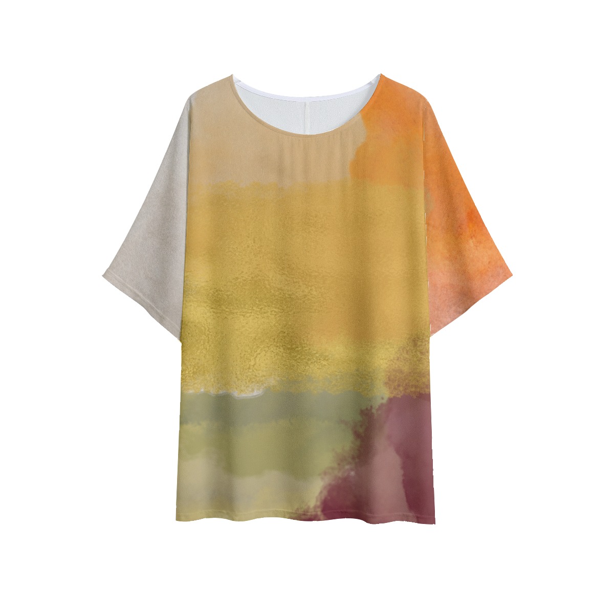 All-Over Print Women's T-shirt with Bat Sleeve - Image 2