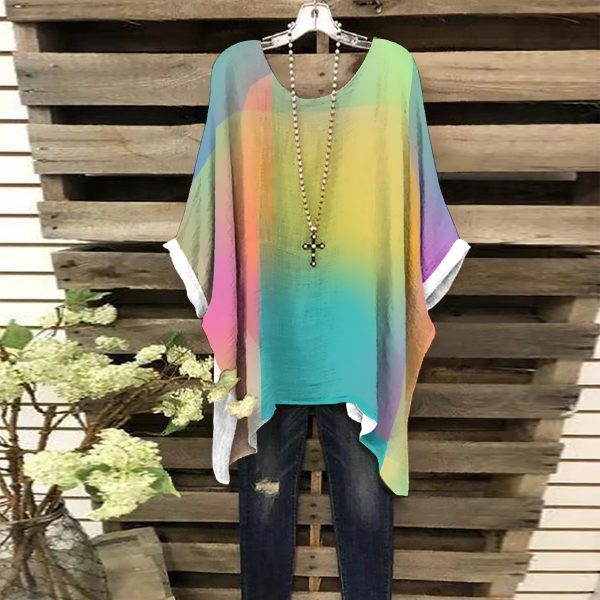 All-Over Print Women's Bat Sleeve Shirt