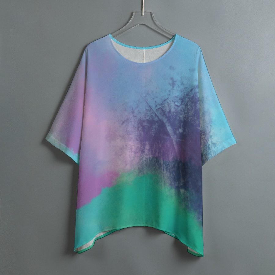 All-Over Print Women's Bat Sleeve Shirt - Image 2