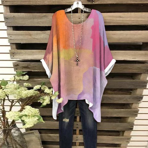 All-Over Print Women's Bat Sleeve Shirt