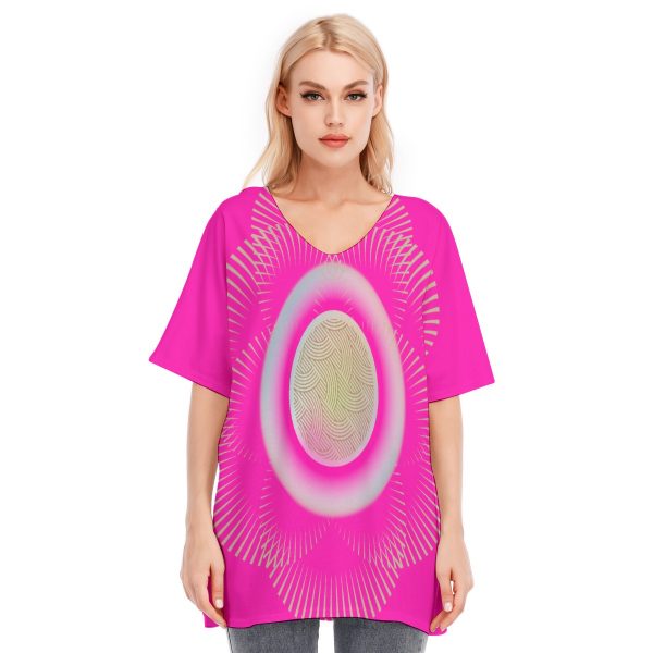 All-Over Print Women's Bat Sleeves Blouse | 190GSM Cotton