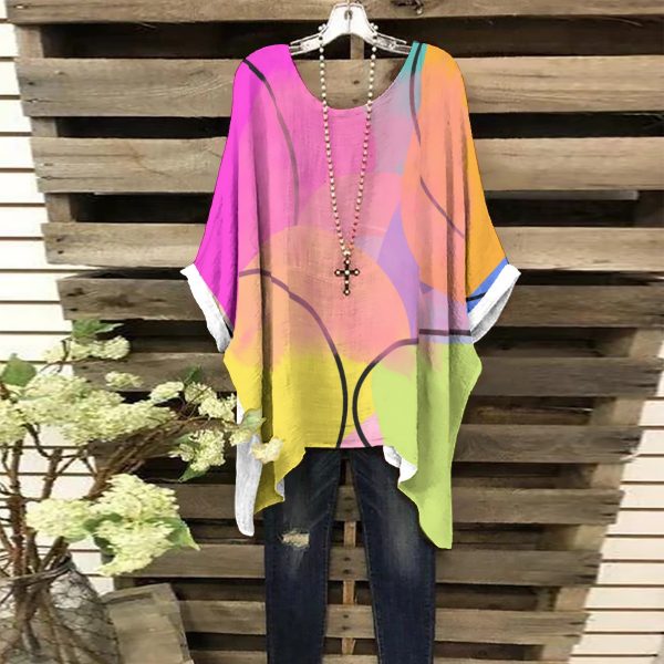 All-Over Print Women's Bat Sleeve Shirt