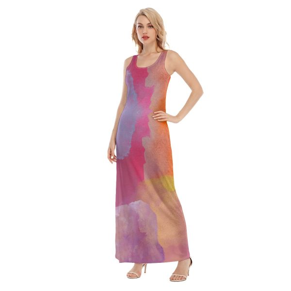 All-Over Print Women's Vest Dress | Length To Ankle