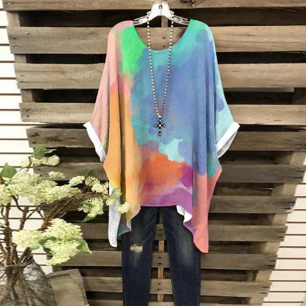 All-Over Print Women's Bat Sleeve Shirt