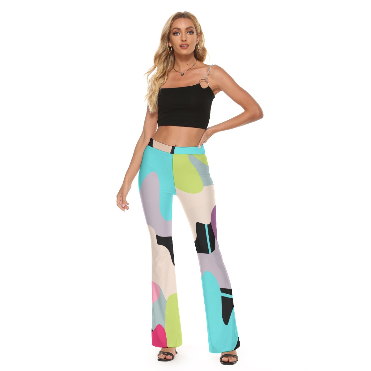 All-Over Print Women's Skinny Flare Pants