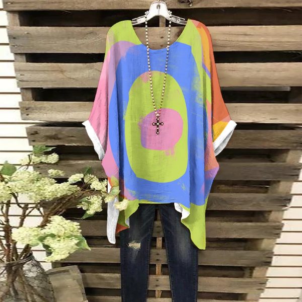 All-Over Print Women's Bat Sleeve Shirt