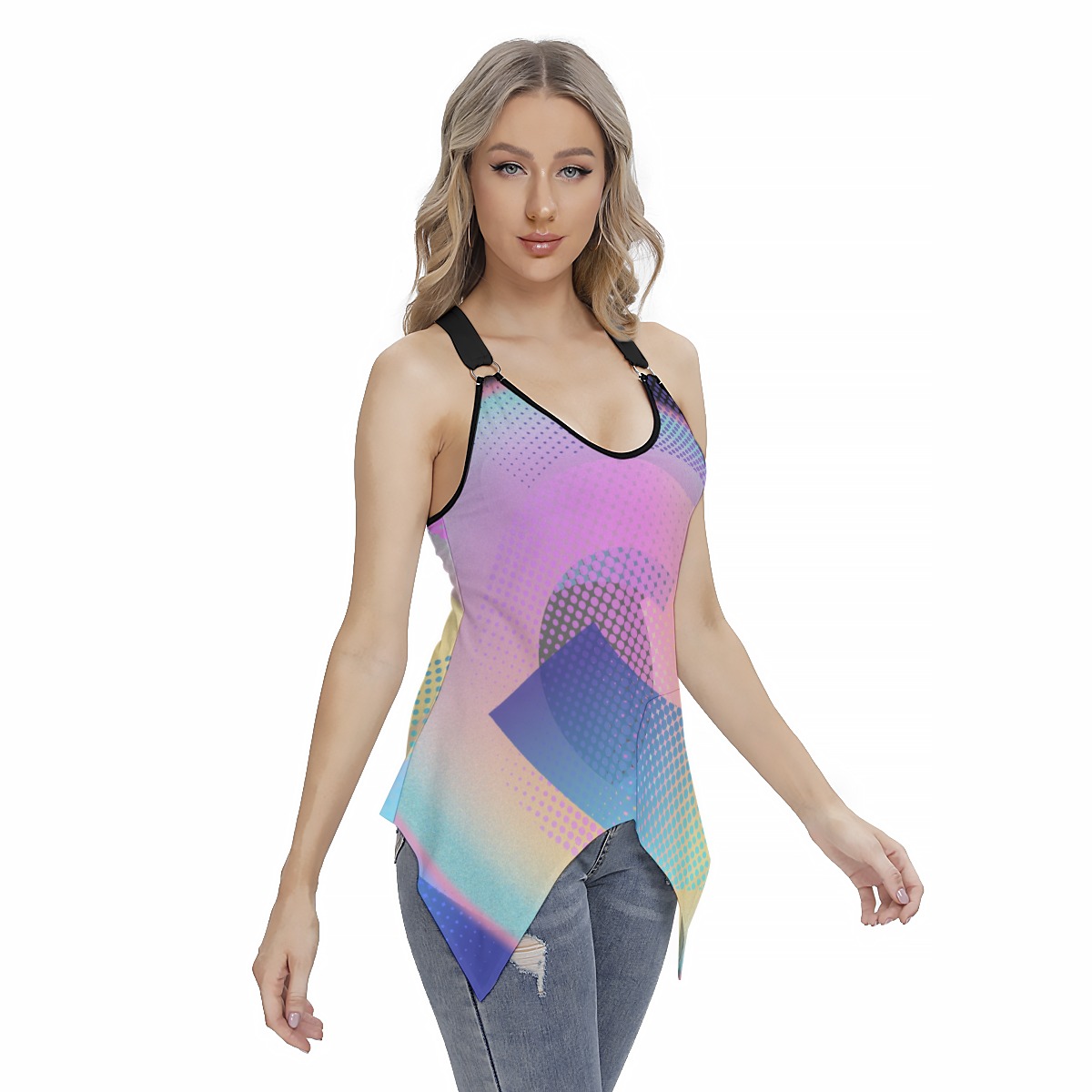 All-Over Print Women's Skinny Sport Tank Top - Image 2