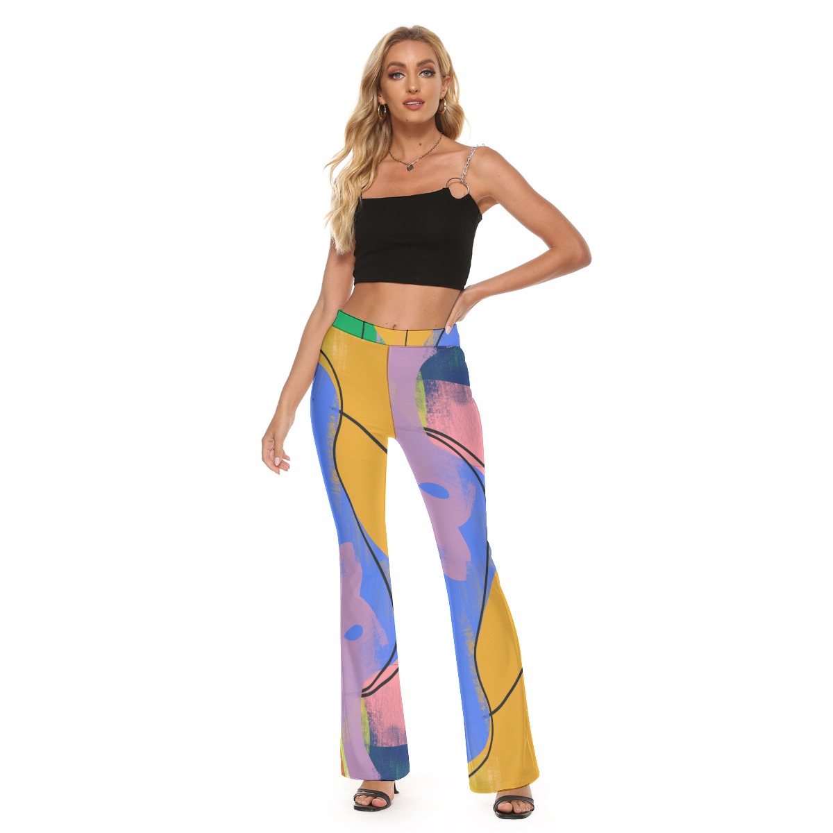 All-Over Print Women's Skinny Flare Pants