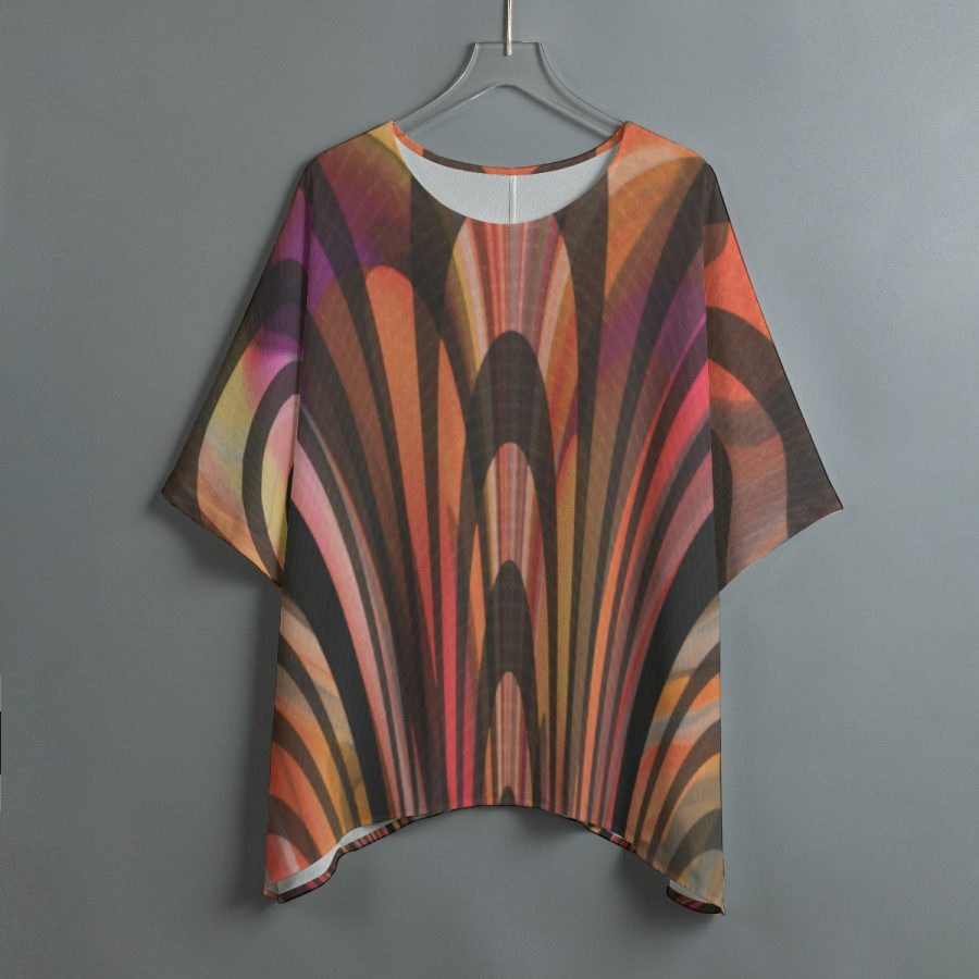 All-Over Print Women's Bat Sleeve Shirt - Image 2