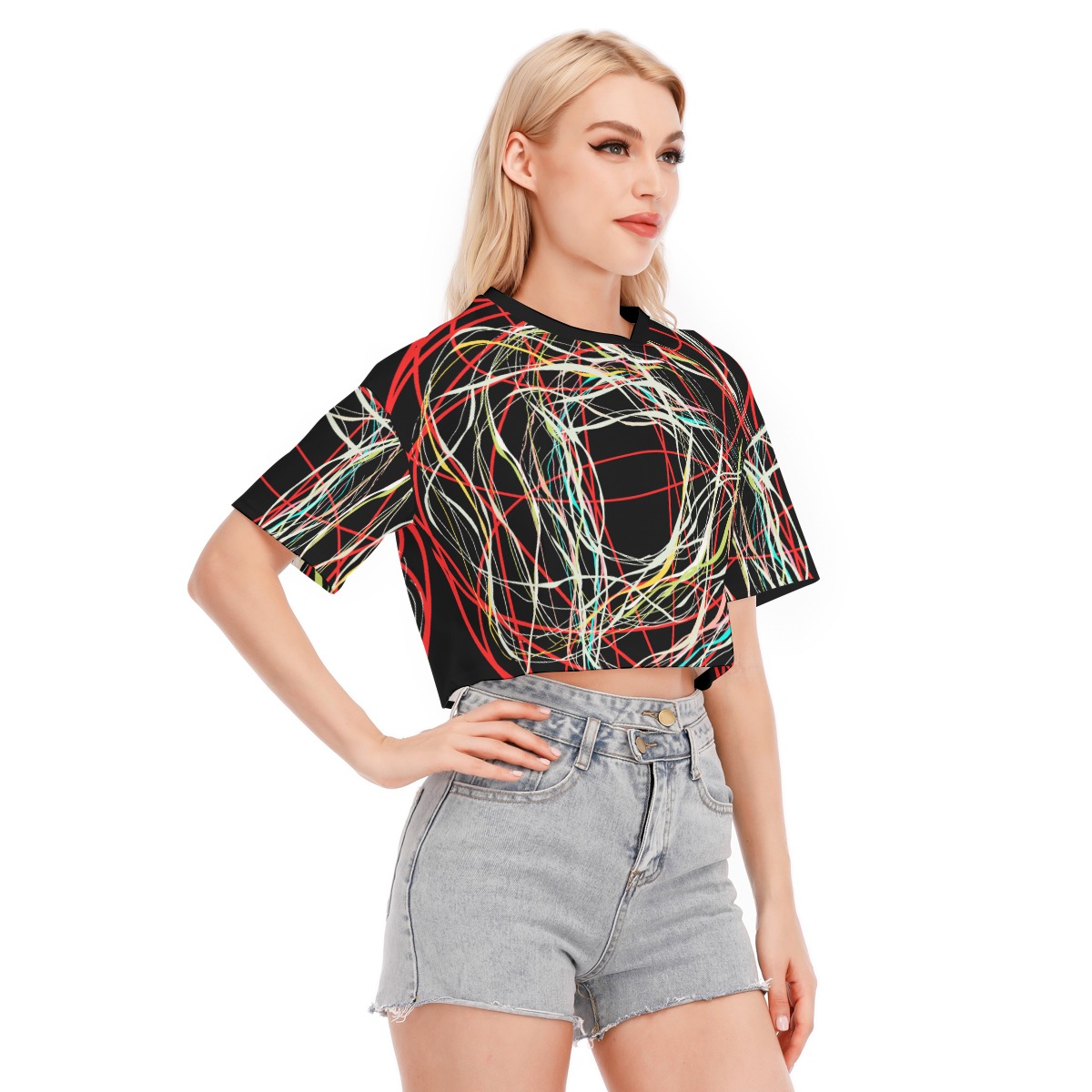 All-Over Print Women's Cropped T-shirt | 190GSM Cotton - Image 2