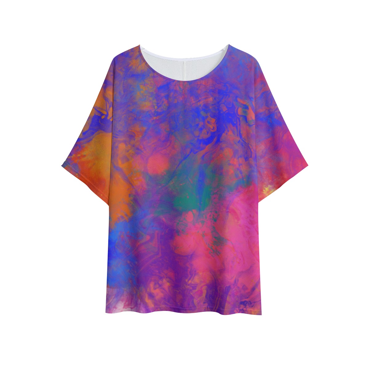 All-Over Print Women's T-shirt with Bat Sleeve - Image 2