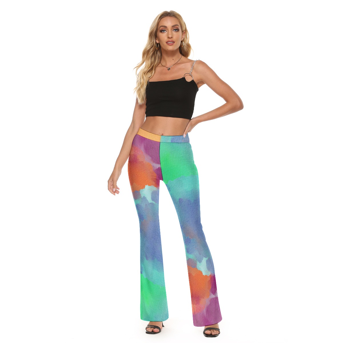 All-Over Print Women's Skinny Flare Pants