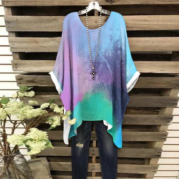 All-Over Print Women's Bat Sleeve Shirt