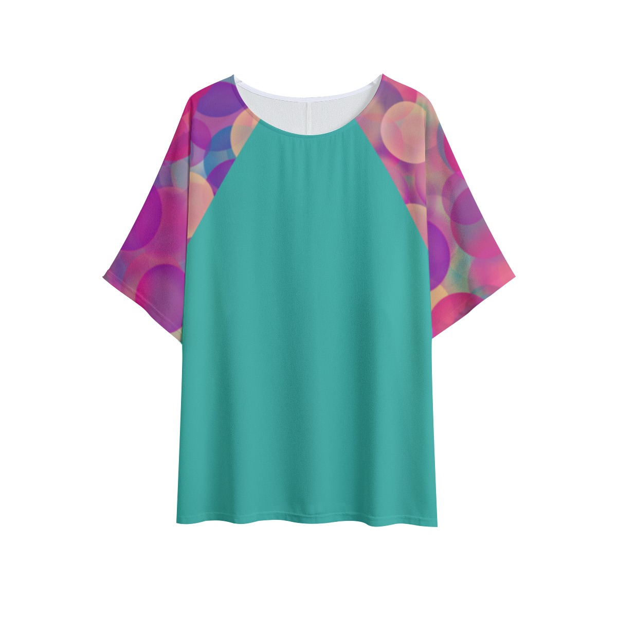 All-Over Print Women's T-shirt with Bat Sleeve - Image 2