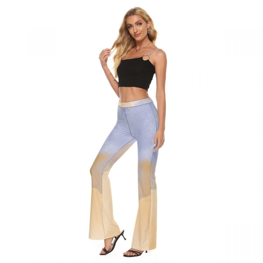 All-Over Print Women's Skinny Flare Pants - Image 3