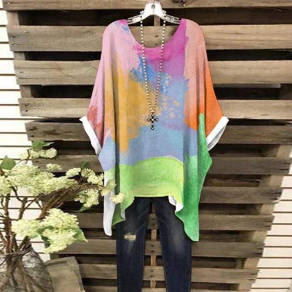 All-Over Print Women's Bat Sleeve Shirt