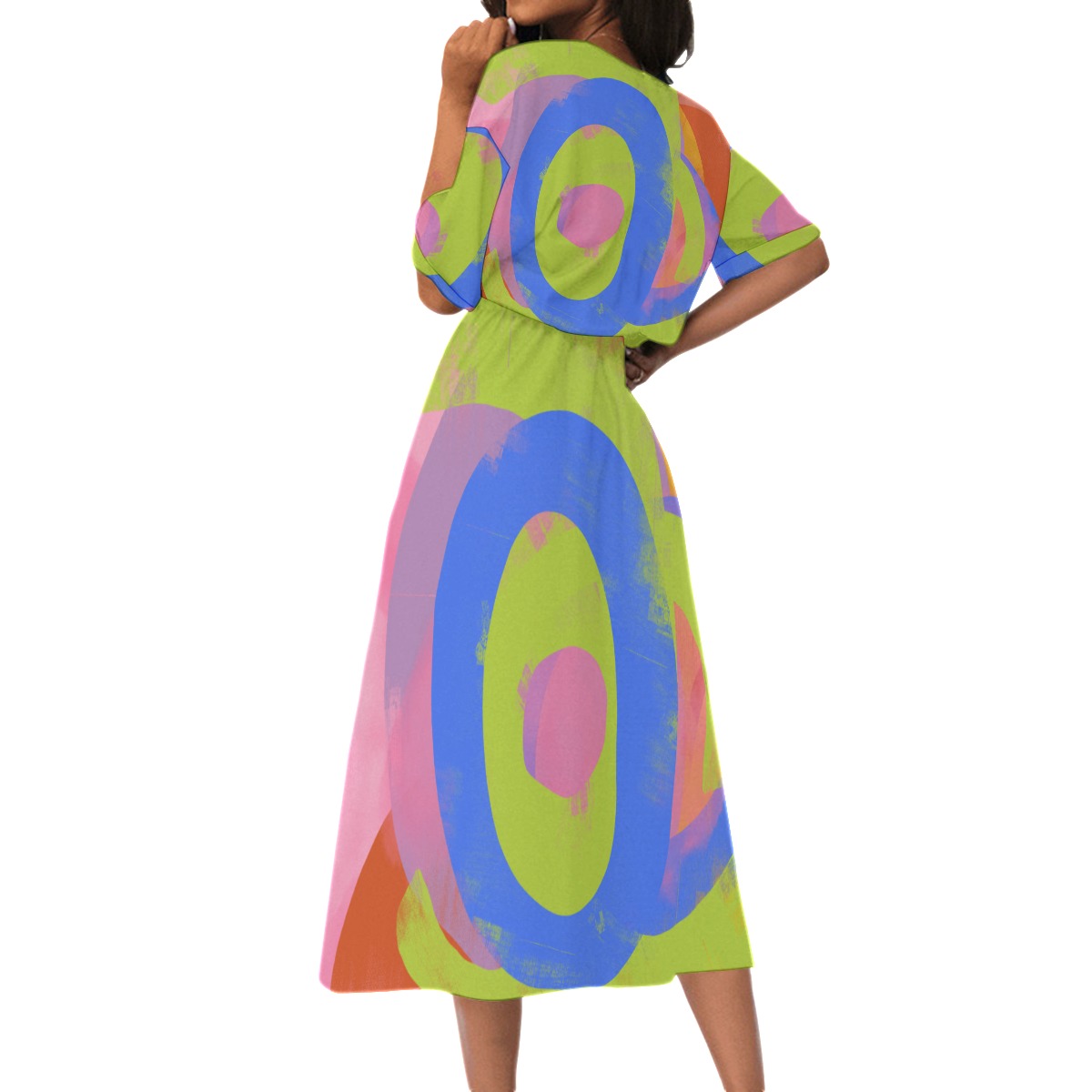 All-Over Print Women's Elastic Waist Dress - Image 4